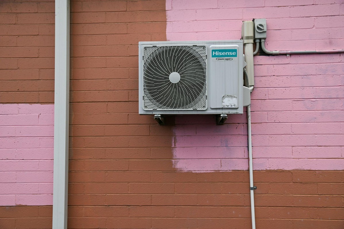 Outdoor AC unit for air conditioning maintenance in Central Valley.