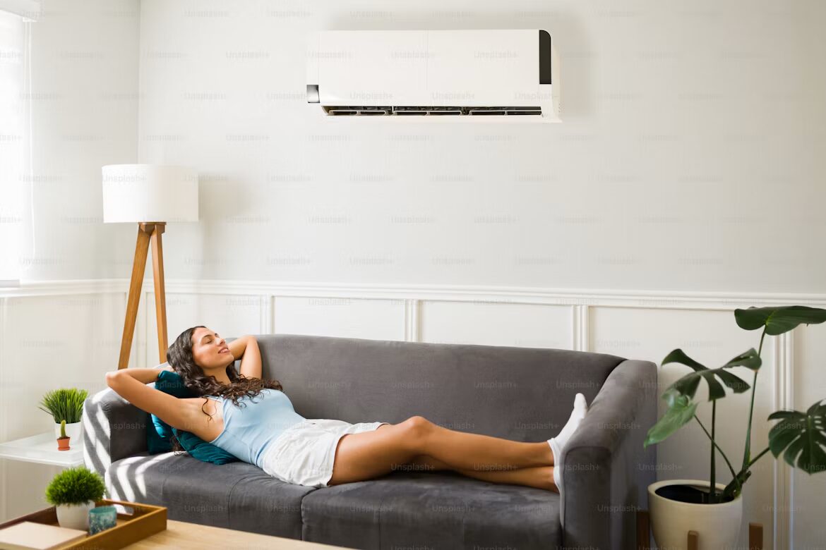A fully-repaired AC unit, cooling the indoors perfectly.