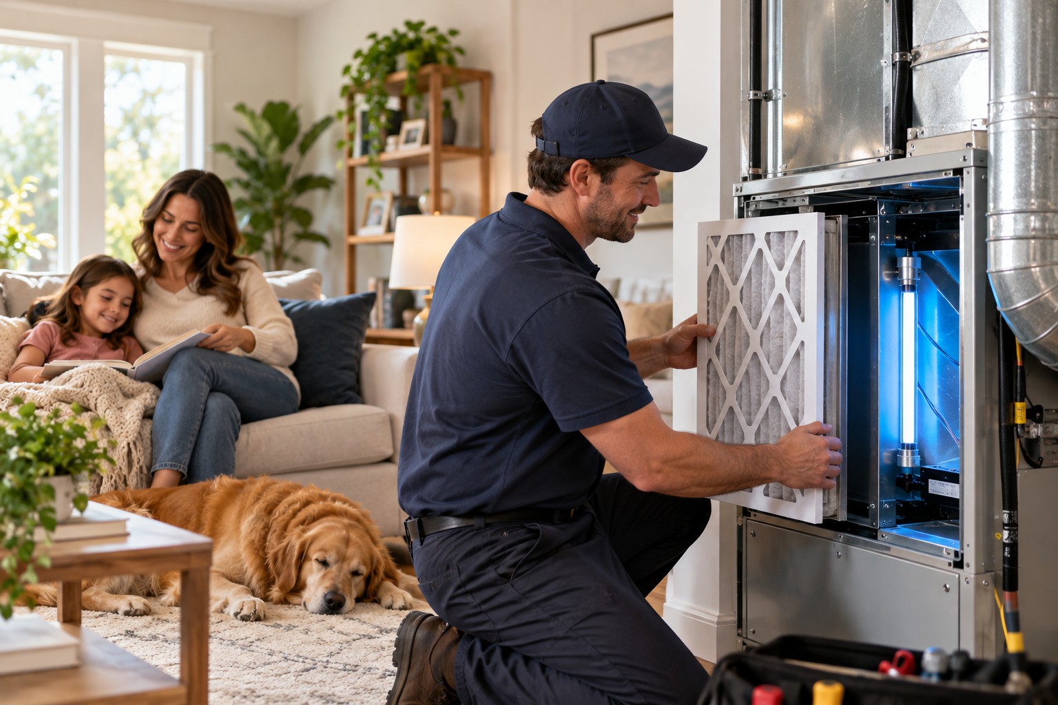 UV air purification and air filtration for air quality services in Central Valley.