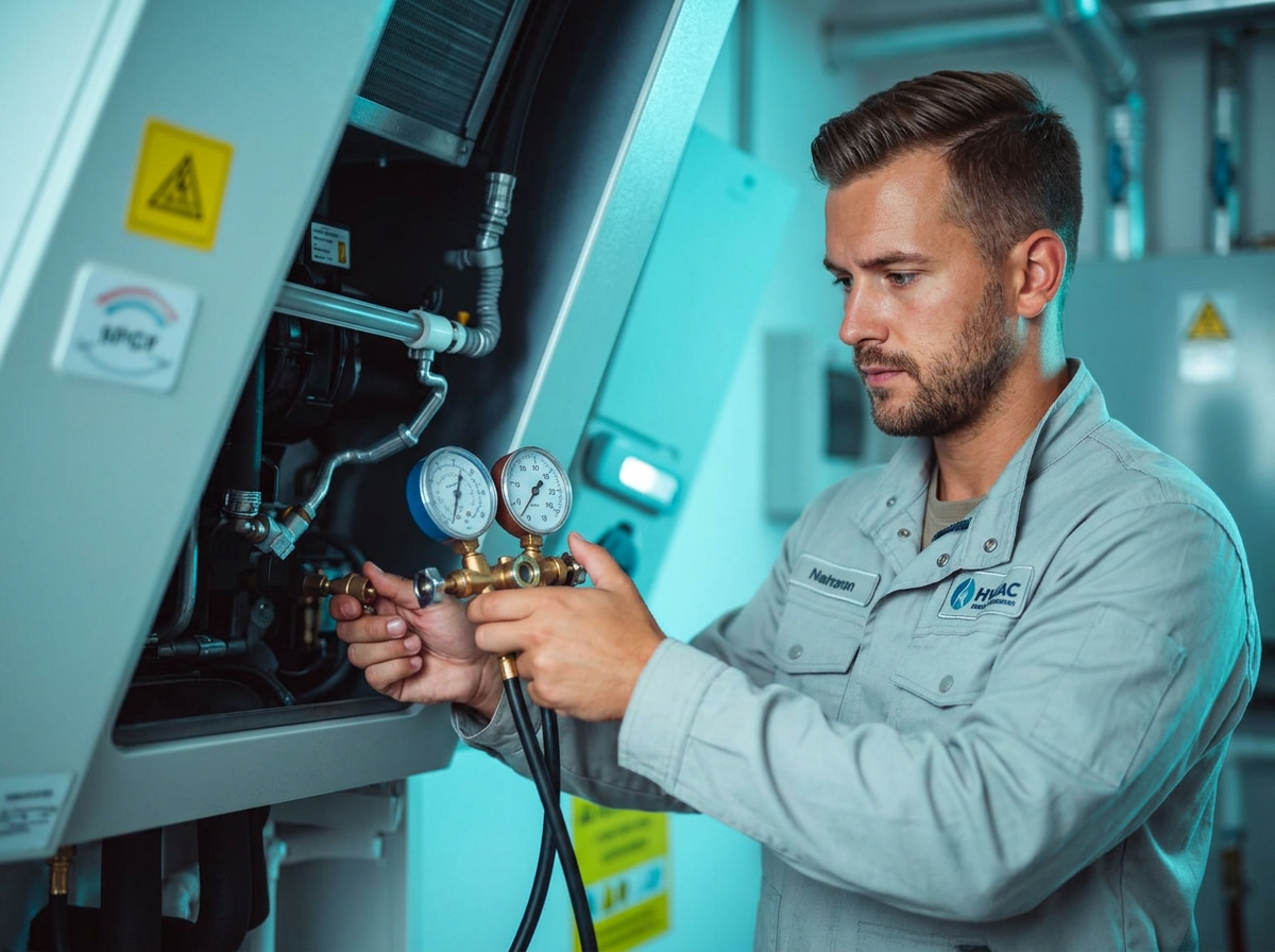 Technicians checking the cooling systems for enhanced performance